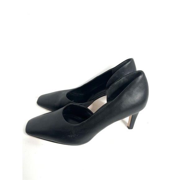 VINCE. Tiana Leather Pump Black D'orsay 100% leather US 6.5/EU 36.5
